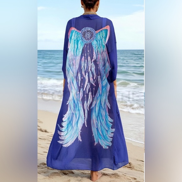 Other - Bohemian Kimono Duster Angel Dreamcatcher Spirit Robe Swimsuit Coverup